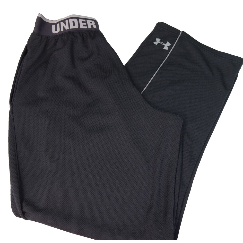 Under Armour Reflex Warm Up Track Pants Men's Large Black Drawstring Lightweight